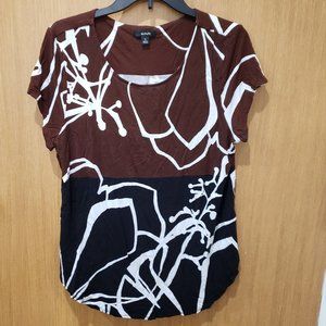 Alfani short sleeve scoop pull over blouse top tunic